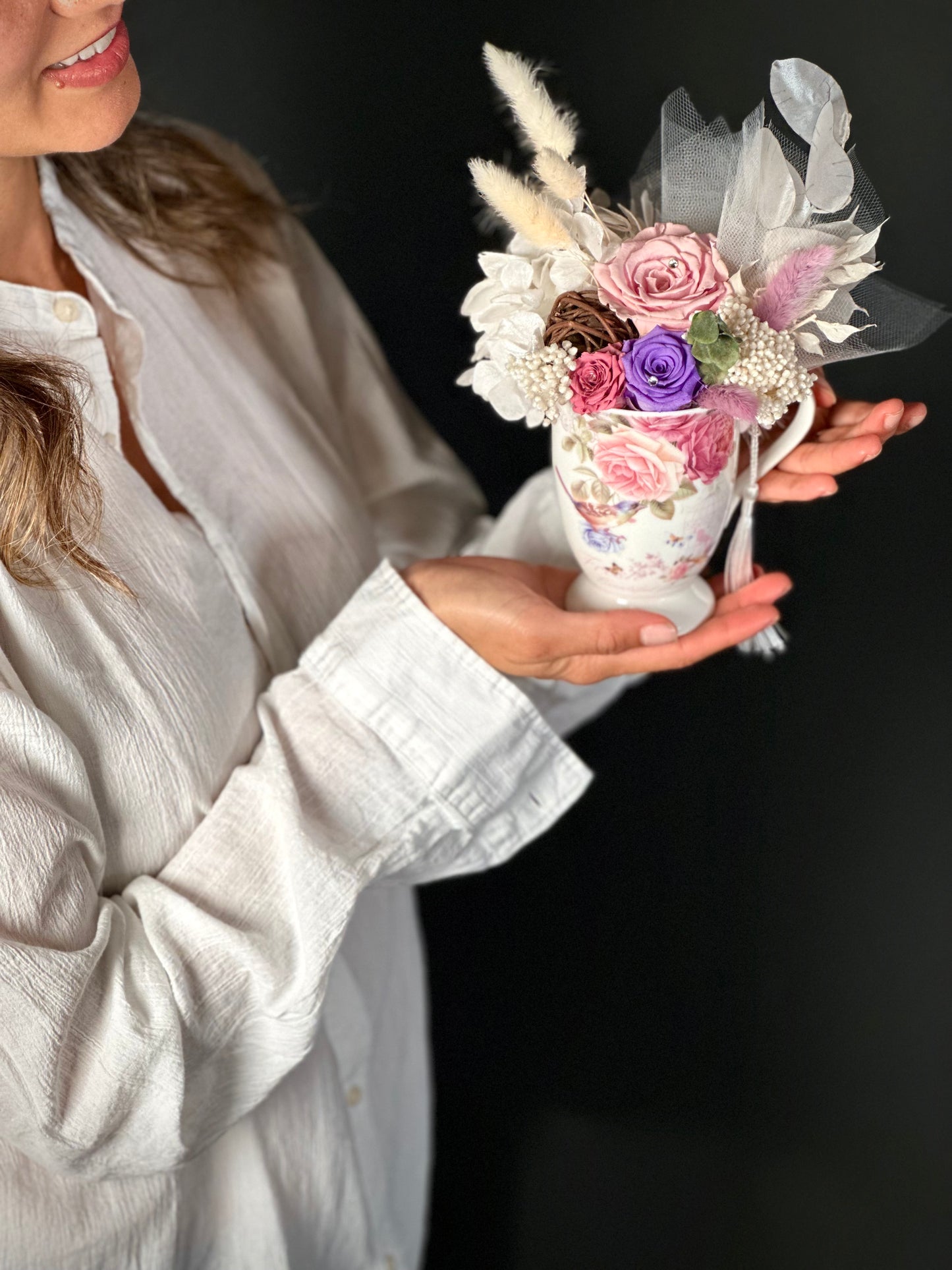Rose Tea Cup (PRESERVED)